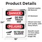 Signmission Hot Surface Sign, 24 in H x 18 in W, Vinyl Decal, Do Not Touch Hot Bilingual OS-2PACK-DS-D-1824-VS-1177 - alternate 4